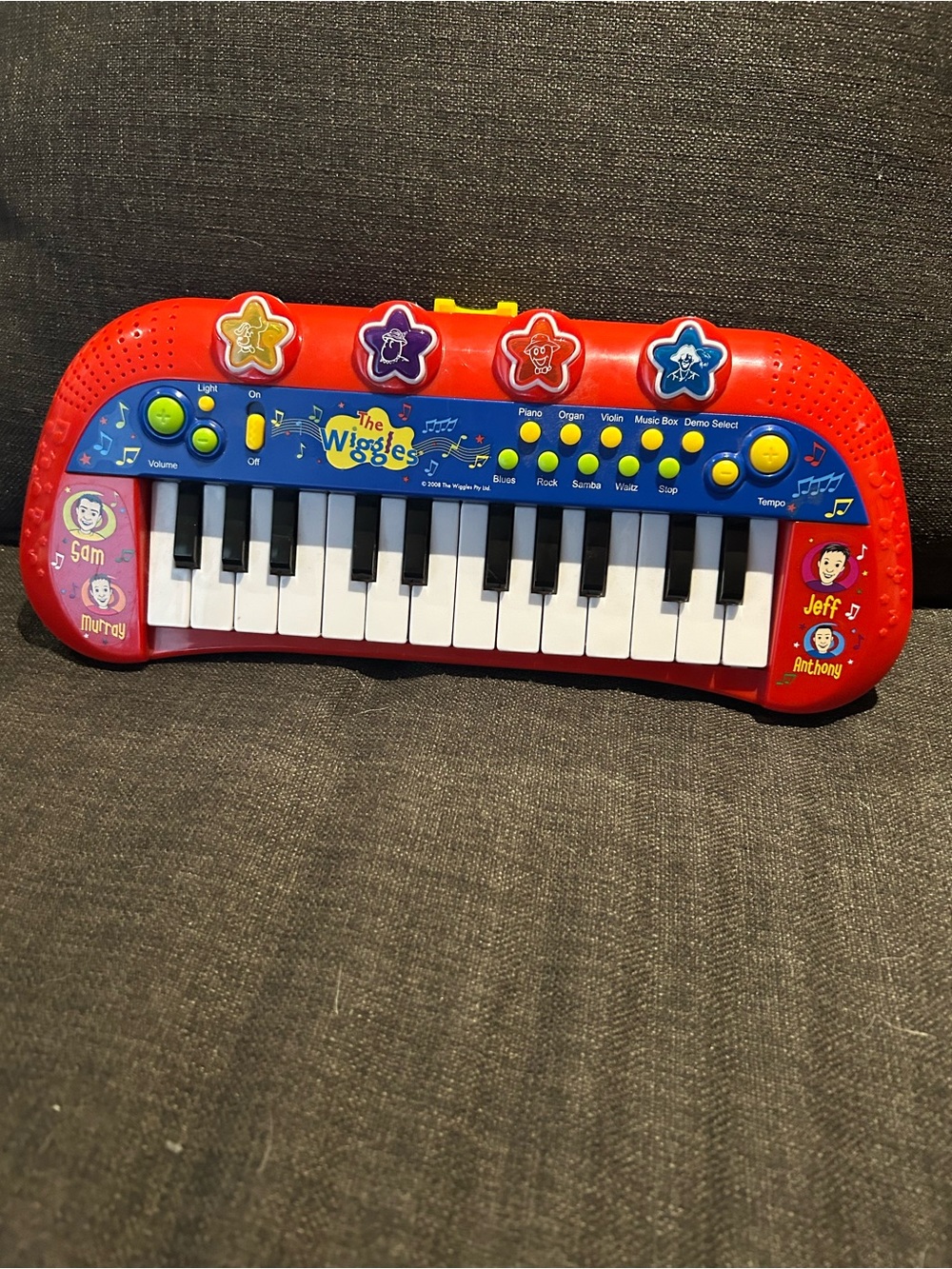 Rare 2008 The Wiggles Electronic Keyboard Piano Sam Murray No Microphone